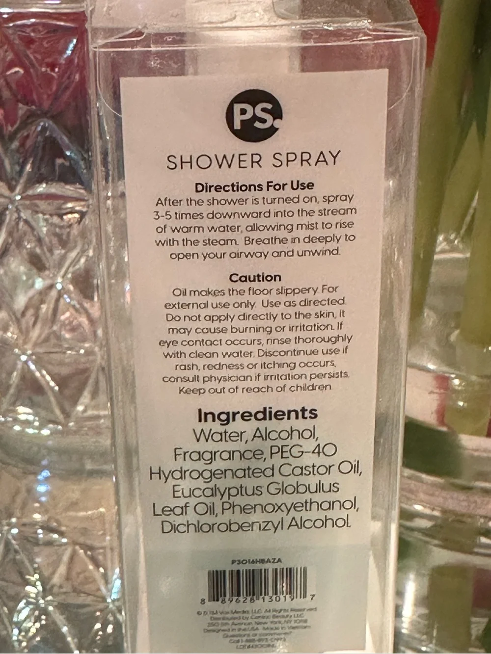 POPSUGAR Eucalyptus Shower Spray Aromatherapy Spa Mist 2 oz New Sealed Wellness